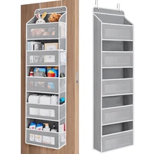 Over The Door Hanging Organizer With 5 Layer 10 Pockets, Fabric Unfinished Wardrobe & Bathroom Storage Solution For Adults & Teens, Versatile Doorway Hanging Shelf System For Home Organization