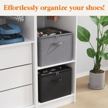 Local Delivery-
 Shoe Storage Organizer For Closet, Fits 12-16 Pairs, Large Shoe Box Storage Containers With Clear Cover And Reinforced Handles, Foldable Storage Bins Fits For Boots Heels Sneakers, 2 Pack Gray