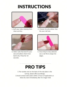 24Pcs Gradient Colorful 3D Rhinestones Short Square Toe Nail Tips Set, With 1Pc Nail File & 1Pc Nail Glue Gel, For Women'S Daily Use & Parties Press On Nails Nail Supplies Nails - Multicolor - View 4