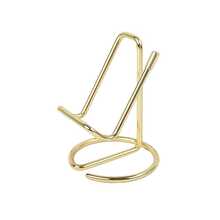 1 pieza Soporte lineal de metal para teléfono móvil, soporte de escritorio simple para lectura y exhibición, soporte para tarjetas de visita