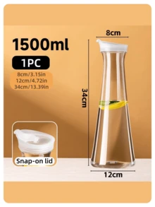 翻盖水瓶，透明亚克力果汁壶，透明饮料容器 - 适用于水、冰茶、柠檬水、果汁、饮料、牛奶、冷泡茶，果汁容器水瓶，透明窄口饮料水瓶，是户外野餐、海滩度假等的理想选择。 - 彩色 - 查看 9