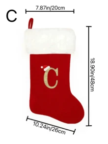 20in/48cm 26 Alphabet Letters Knit Monogram Stockings, Stockings Large Monogram Christmas Xmas English Letters Hanging Stockings Socks Double Sided Fireplace Hanging Stockings For Party Decoration New Year Party Gift Favors Supplies,Personalized Initial Stocking, Family Holiday Xmas Party Decor Birthday - Multicolor - View 17