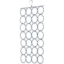 Local Delivery- Scarf Organizer For Closet - 28 Slot Scarf Hanger Hijab Organizer, Space Saver For Socks, Shawls, Ties, Towels, Belts, Multi Purpose Hanging Rack Storage, 2 Pack White - Multicolor - View 10