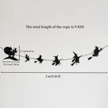 1 Stück Halloween Hexe Banner, Halloween Party Zubehör, Horror Halloween Kamin Hängende Girlande, Vintage Halloween Inneneinrichtung, Ziehflagge Party Papier Schwalbenschwanz Flagge, Halloween Thema Banner Heim Dekoration Halloween Dekoration Herbst Dekoration Raumdekoration