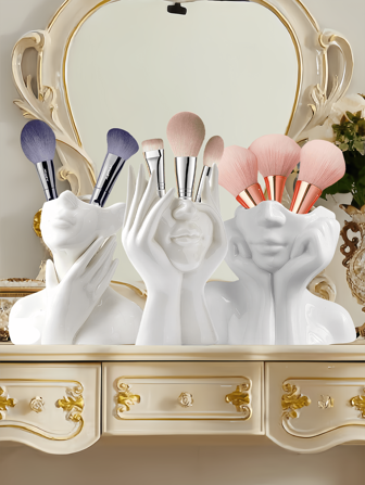 1 stuk minimalistische opbergdoos voor make-upkwasten voor vrouwen, vaas, geschikt voor huisdecoratie, slaapkamerdecoratie, kantoor en studenten, opslag, bruiloftsdecoratie, huisdecoratie, sieradenorganizer, feestdecoraties, het beste cadeau