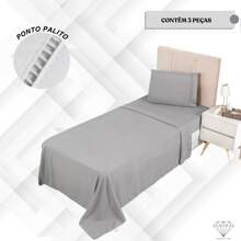 Jogo Lençol de Cama Solteiro Box 3 Peças Micropercal Antialérgico 400 Fios