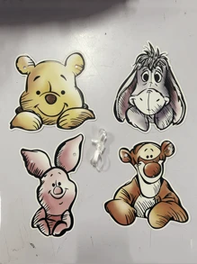 Disney 1 Pc Disney Winnie The Pooh Theme Party Banner, Cartoon Pattern Winnie The Pooh Room Decoration, Pull Flag Party Hanging Decor (The Actual Product Is A White Rope With 1 Piece Of Decor) School Decor School Surprise Dormitory Decor Back To School