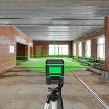 Nivel Láser de Rayo Verde Autonivelante de 360° con 2 Baterías, Nivel de 2 Líneas con Bolsa de Tela y Trípode de Serie Mini Nivel de 2 Líneas Portátil Lanzador de Líneas Láser de Luz Verde Instrumentos de Nivelación de Agua de Alta Precisión - Verde - Ver 2