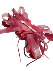 1 件勃艮第迷人帽子 20 年代 50 年代帽子药盒帽茶会头饰带面纱适合女孩和妇女，女士发带头饰，发饰，发箍，发饰 - 酒紅色 - 查看 3