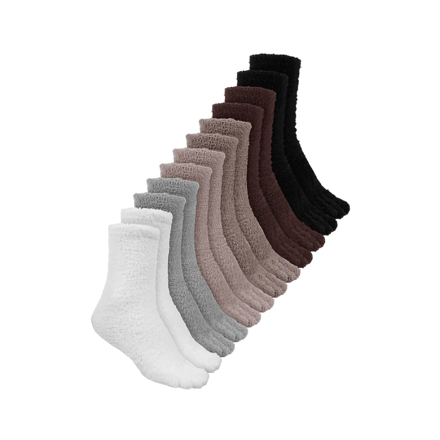 Local Delivery- 6 Pairs Women Toe Socks Winter Fuzzy Toe Separator Socks Fluffy Five Toe Socks Warm Toe Socks For Women Men - 6 cặp - Xem 1