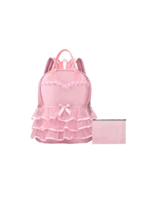 3件套返校季背包，清新甜美的舞蹈背包，包含胸包、化妆包、轻便大容量组合包。适合日常上学，非常适合校园、课堂、拍照，以及送给朋友的生日礼物。适合日常购物、通勤、出差、工作、户外旅行、外出、户外休闲运动等日常使用。 - 粉色 - 查看 4