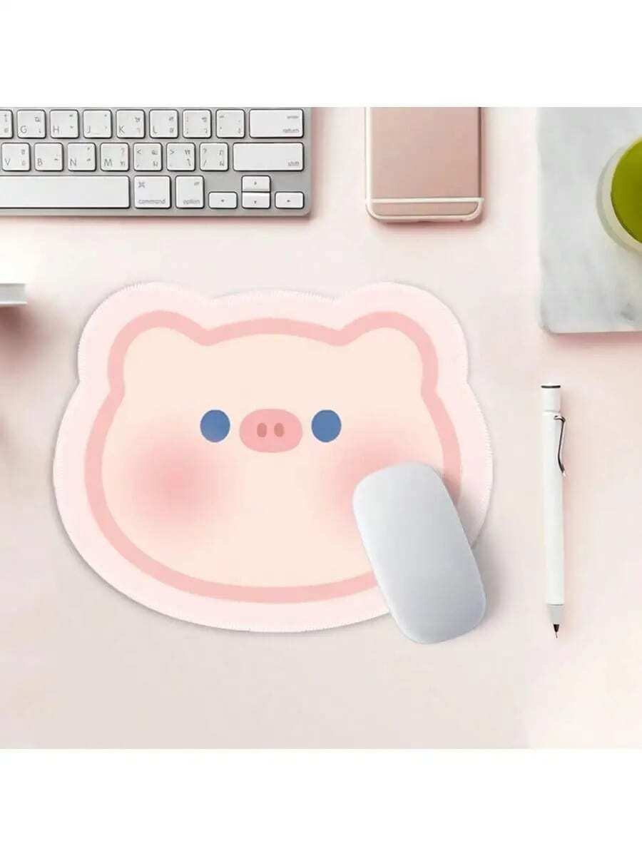1pc Cute & Creative Cartoon Mouse Pad, Thickened Minimalist Student Office Anti-Slip Mousepad - Cute Animals - View 1
