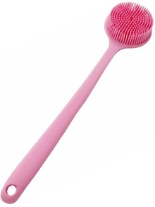 硅胶长柄沐浴刷 背部刷 淋浴去角质刷 身体按摩器、包、收纳袋、收纳盒、发夹 - 矽膠長柄搓澡刷 - 查看 7