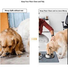 1pc Silicone Non-Slip Pet Food Mat, Easy To Clean, Waterproof, Suitable For Dogs And Cats