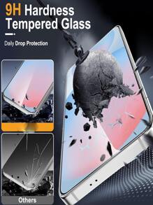 2pcs Tempered Glass Screen Protector & 1pc Clear Phone Case Compatible With IPhone/Compatible With Samsung Galaxy/Mi/Redmi/Honor. High Definition Glossy Surface, Explosion-Proof, Automatic Adsorption, High Hardness, Full Coverage, Skin-Friendly