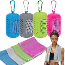 4pcs Quick Dry Cooling Towels, Size 40"X12" (100x30cm), Extra Long, With Silicone Storage Bag, Soft Lightweight Breathable, Suitable For Gym Ice Pack, Odor-Resistant Face Towel, Quick Dry Neck Wrap, Summer Microfiber Cooling Towel, Sweat Absorbent Sports Towel, Applicable For Gym, Yoga, Pilates, Outdoor Sports, Beach Running, Cycling, Golf, Camping, Fitness, Basketball, Gardening, Etc. - Multicolor - View 12