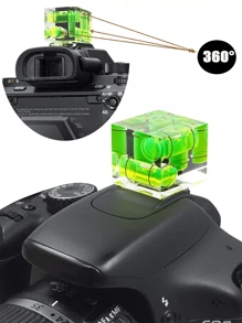 DSLR Camera Bubble Spirit Level & Lens Cap Cover Kit - Precise Leveling Tool For Best Shooting Angle, Compatible With Nikon, Canon, Cameras - Silicone Material