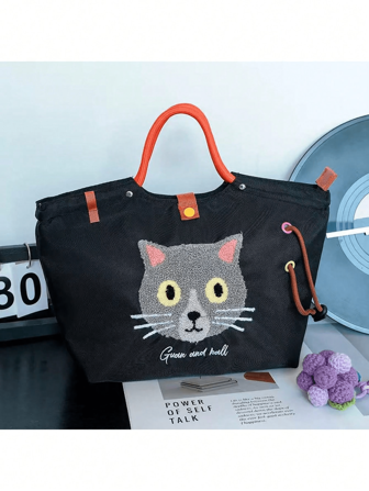 2025 Summer Japan Style Cute Handbag/Tote Bag, Suitable For School, Commuting, Outdoor, Lunch Bag