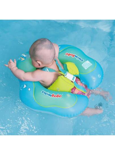 1pc Children's Swimming Ring Suitable For Babies Aged 3-36 Months Is A Must-Have In Summer. It Can Train Your Baby's Swimming Posture From An Early Age. It Has An Imitation Air Bag And A Vacuum Bag. The Best Gift For Newborns. A Holiday Gift.