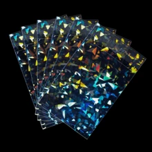 100张 65x90mm 全息软卡套，激光可重复密封，适用于星卡保护盒、PKM/PTCG 游戏卡保护套、YGO 棒球卡保护套 - 彩色 - 查看 7
