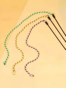 Multi-Color Cat Teaser Stick Toy, Bell Decor Interactive Wand Toy For Cats To Exercise And Play - Multicolor - View 2