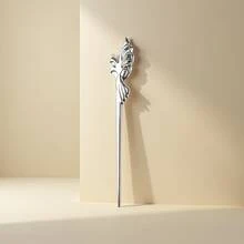 1 件可爱卡通锌合金动漫人物发夹，适合汉服、日常穿着、度假和旅行，四季皆宜 - 銀 - 查看 2