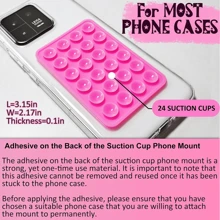 Set de 7 piezas Funda de teléfono de silicona con succión, agarre de teléfono adhesivo antideslizante para teléfonos celulares, soporte de teléfono con ventosa de silicona, soporte de agarre fuerte para selfies y videos (color aleatorio)