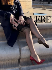 VOGEL VERE 春夏无缝过膝袜和透明连裤袜，镂空过膝袜和加固后跟过膝袜，及膝/过膝袜，复古性感可爱风格，时尚柔软透气，适合休闲、派对、正式场合、商务穿着，无吊袜带