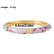 1 Stück neuer modischer chinesischer Stil Emaille Tropfenmuster Doppelschichten Armband, leicht luxuriös, individuell, süß, exquisit und schön, hochwertige Accessoire, geeignet für Frauen zum tragen bei täglichen, lässigen Veranstaltungen, Partys, Bars usw., auch als Geschenk geeignet