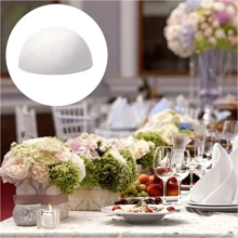 1pc White Solid Foam Half Ball,Handmade DIY Flower Arrangement,Wedding Decoration, Cake Mold,Shopping Mall Decoration,Wedding Scene Balls,Painting Diy Early Education Solar System Making Semicircular Foam Balls,Flower Arrangement Foam Balls,Semicircular Ball Wedding Road Flowers,Flower Arrangement Balls,Wedding Props
