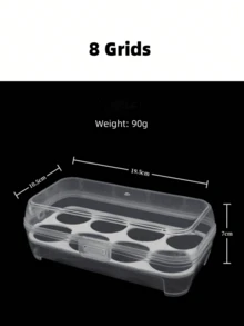 1pc 3/4/8 Slots Egg Holder, Shock-Proof Kitchen Container Box, Egg Storage Box, Suitable For Picnic And Travel Storage, Easter, Egg Storage Tray - Transparent - View 14