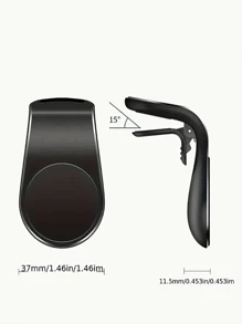 Supporto magnetico per telefono da auto a forma di L per la presa d'aria, supporto universale per cellulare con forte adesione magnetica, supporto magnetico in metallo per telefono da auto compatibile con , smartphone Android, regalo per compleanni, famiglia, amici