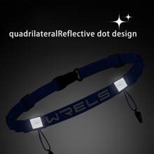 WRELS 1pc Marathon Belt Race Number Band - Lightweight, Free, Convenient, Adjustable Size And Reflective Design - No Pressure For Running At Night, Suitable For Running, Cycling, Triathlon, Marathon