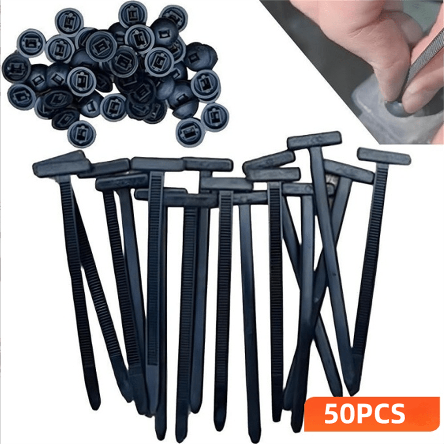 50 pièces de sangle de câble en nylon robuste auto-verrouillante - résistante aux UV, anticalorique, sangle de câble en plastique polyvalente pour la réparation automobile, le bureau et l'extérieur, y compris les racks de rangement, les accessoires de réparation automobile, de conception multifonctionnelle, sangle en nylon durable Fournitures scolaires, rentrée scolaire