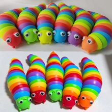 Adorable Creative Caterpillar Sensory Squeeze Toy For Stress Relief And Fun, Smooth Texture, Suitable For Office, School, Men And Women, An Ideal Gift For Parties, Holidays (Random Color)