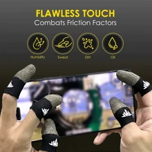 Silber Faser Gaming Handschuhe mit Metallbox, entworfen für Spiele mit rutschfester und schweißabweisender Beschaffenheit, leicht und atmungsaktiv für hohe Empfindlichkeit, um einen komfortablen Sitz ohne zu engen Sitz zu gewährleisten. Geeignet für Mobilspiele.
