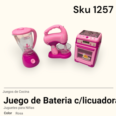 Set de Juguete de Cocina con Horno, Batidora y Licuadora