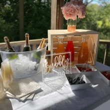 1 件气泡酒吧桌标 || 透明亚克力婚礼标牌香槟吧新娘送礼会酒吧婚礼订婚装饰酒吧推车、婚礼标牌、婚礼物品、婚礼派对用品、婚礼必需品、婚礼用品、婚礼装饰 - 彩色 - 查看 6