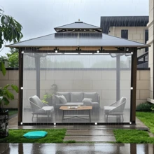 1 Pack Transparent Waterproof Tarpaulin, Anti-Aging Heat Insulation Clear PE Tarp With Eyelet Holes, For Garden Furniture, Greenhouse, Camping Gear, Winter Firewood Storage Cover