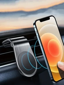 Supporto magnetico per telefono da auto a forma di L per la presa d'aria, supporto universale per cellulare con forte adesione magnetica, supporto magnetico in metallo per telefono da auto compatibile con , smartphone Android, regalo per compleanni, famiglia, amici