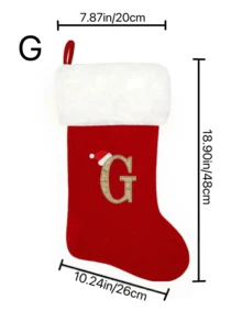 20in/48cm 26 Alphabet Letters Knit Monogram Stockings, Stockings Large Monogram Christmas Xmas English Letters Hanging Stockings Socks Double Sided Fireplace Hanging Stockings For Party Decoration New Year Party Gift Favors Supplies,Personalized Initial Stocking, Family Holiday Xmas Party Decor Birthday - Multicolor - View 12