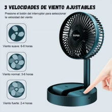 FS-0004,Ventilador de Mesa Recargable 3 Velocidades Ajustables,Plegable, Port¡til, Cable Usb, Escritorio, Mesa,Moderno,Sin Ruido, De Oficina,Con cable USB o Pilas,Cabezal Oscilante para Flujo de Aire Ajustable, Refrescantey Cómodo, flujo de aire fuerte para oficina, escritorio,dormitorio estudiantil,montado enescritorio/pared,ventilador mini portÃ¡til para elhogar,dormitorios de estudiantes,cama,uso sobre la mesa - Verde militar - Ver 4