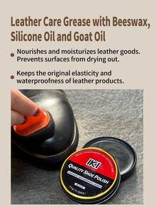 Black Shoe Wax, Shoe Cream For Smooth Leather, 35 Ml, Perfect Coloring Shoe Wax Polish, Professional Shoe Polish For Leather Shoes And Boots - 黑色 - 查看 2