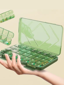 Organizador de píldoras de 7 días con 4 tomas diarias (mañana/mediodía/noche/hora de acostarse) - Planificador semanal de medicamentos portátil y amigable para viajes, diseño amigable para personas mayores y regalo del Día de la Madre