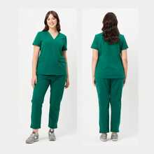 Women's Surgical Pajamas Hospital Set Scrub Private Comfortable Uniform - 淺粉色 - 查看 3
