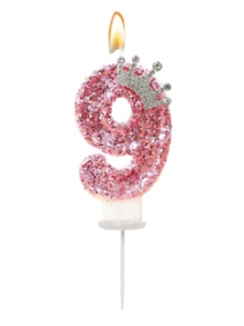 New Alloy Crown Decor 0-9 Digit Candles, Birthday Cake Decoration, Party Candles, Atmosphere Party Supplies, Romantic Party Supplies, Birthday Candles, Personal Party, Graduation Party, Halloween, Christmas, Birthday Party, Etc. Cake Decoration, Baking Decoration, Creative Digital Birthday Candles, Birthday Cake Decoration Candles, Valentine's Day Decoration, Suitable For 1 Year - 100 Year Old Birthday Party Cake Decoration - Pink - View 19