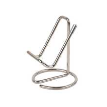 1 pieza Soporte lineal de metal para teléfono móvil, soporte de escritorio simple para lectura y exhibición, soporte para tarjetas de visita