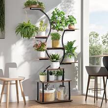 1pc Metal Plant Stand, 10 Tier 63 Inch Multifunctional Plant Stand, Irregularly Curved Planter Display Stand For Home, Patio, Deck Decoration, Suitable For A Wide Range Of Indoor Plants, Multifunctional Plant Stand - Multicolor - View 4