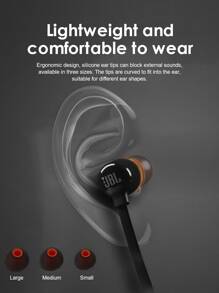 JBL Auricular con cable T110 con interfaz de 3.5mm para juegos en PC y llamadas en teléfono celular, auriculares estéreo intrauriculares