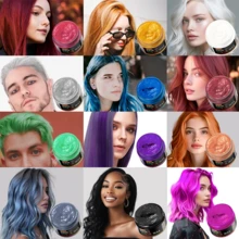 Sáp nhuộm tóc tạm thời GOIPLE 120g (4.23oz), 12 màu, dùng một lần, dạng kem nhuộm tóc lâu trôi, dễ gội sạch, thích hợp cho da, tóc, râu, tạo kiểu tóc hàng ngày, dự tiệc, cosplay, unisex. - màu nâu - Xem 12